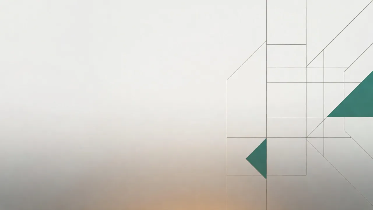 Abstract geometric background with teal accents